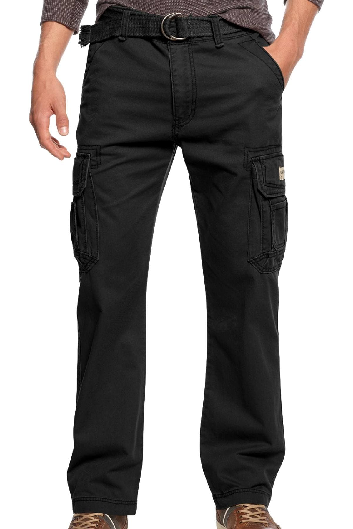 Unionbay Black Survivor Belted Cargo Pant
