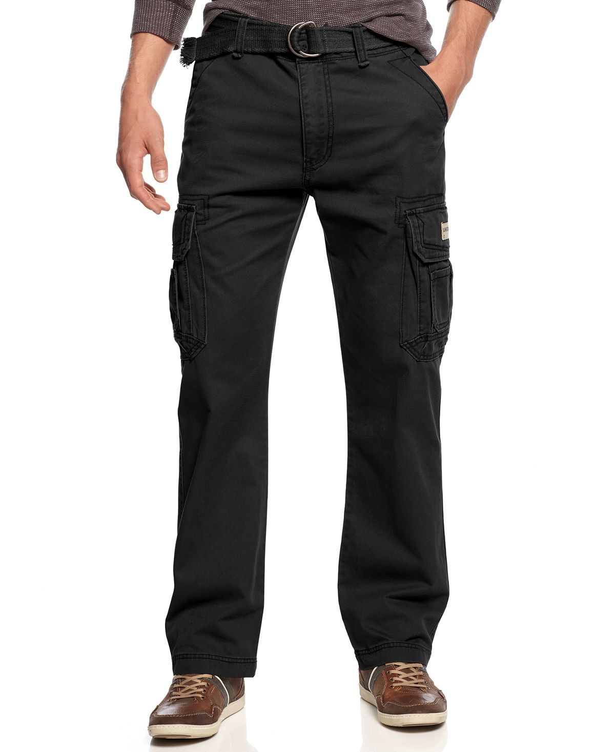 Unionbay Survivor Belted Cargo Pants Black