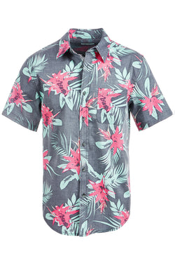 Univibe Floral Mindset Palm Print Button Down Casual Shirt thumbnail 1