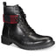 Unlisted by Kenneth Cole Black/Red Flannel High-Top Boot