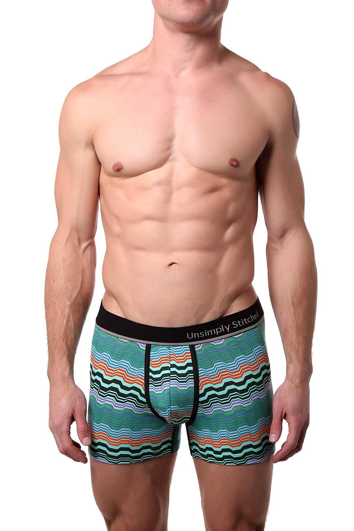 Unsimply Stitched Aqua/Green Geo-Swell Trunk
