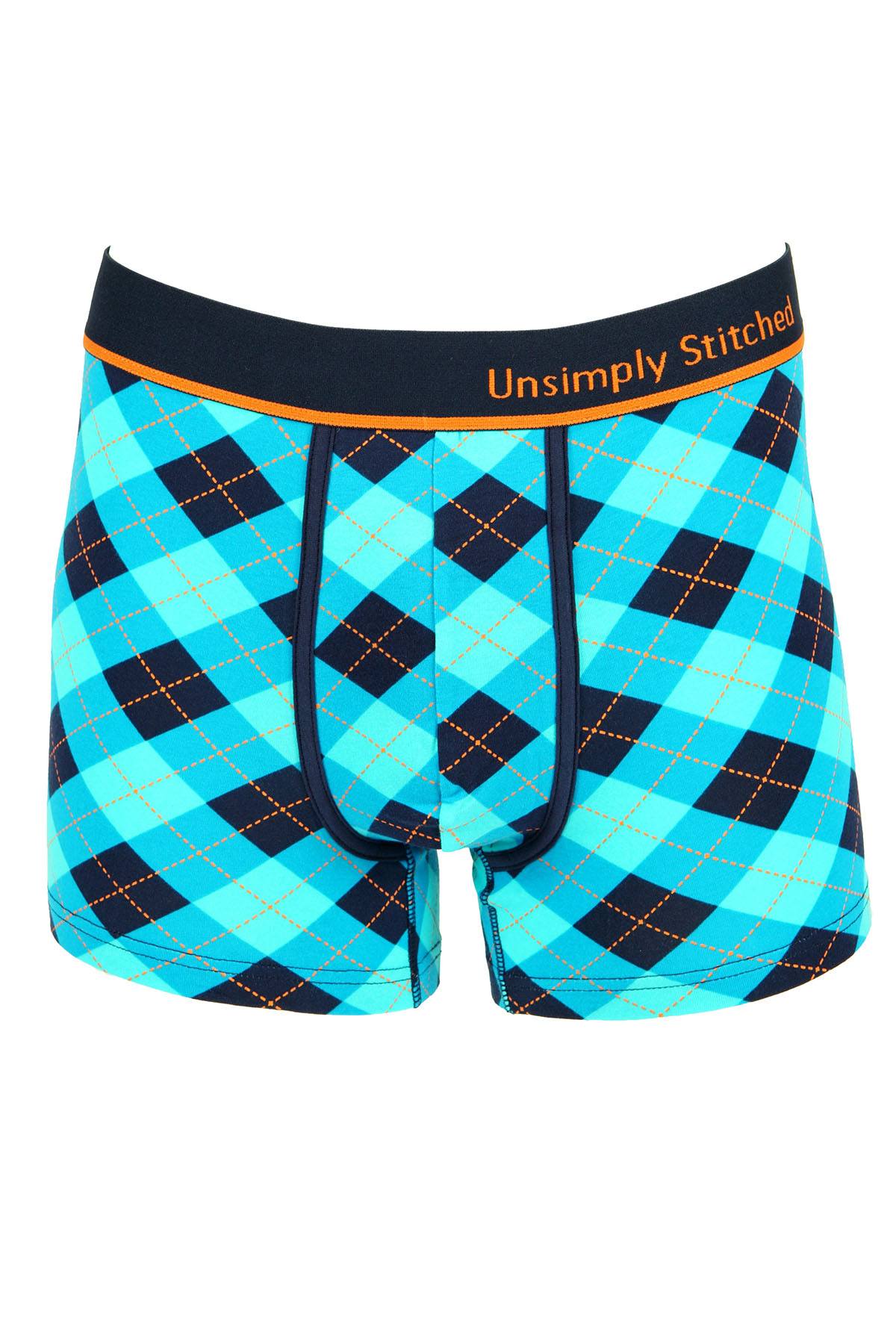 Unsimply Stitched Blue Argyle Trunk