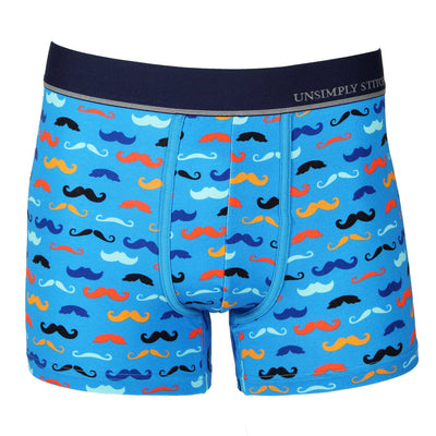 Unsimply Stitched Blue Mustaches Trunk