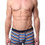 Unsimply Stitched Blue/Orange/Red Sunset-Stripe Trunk