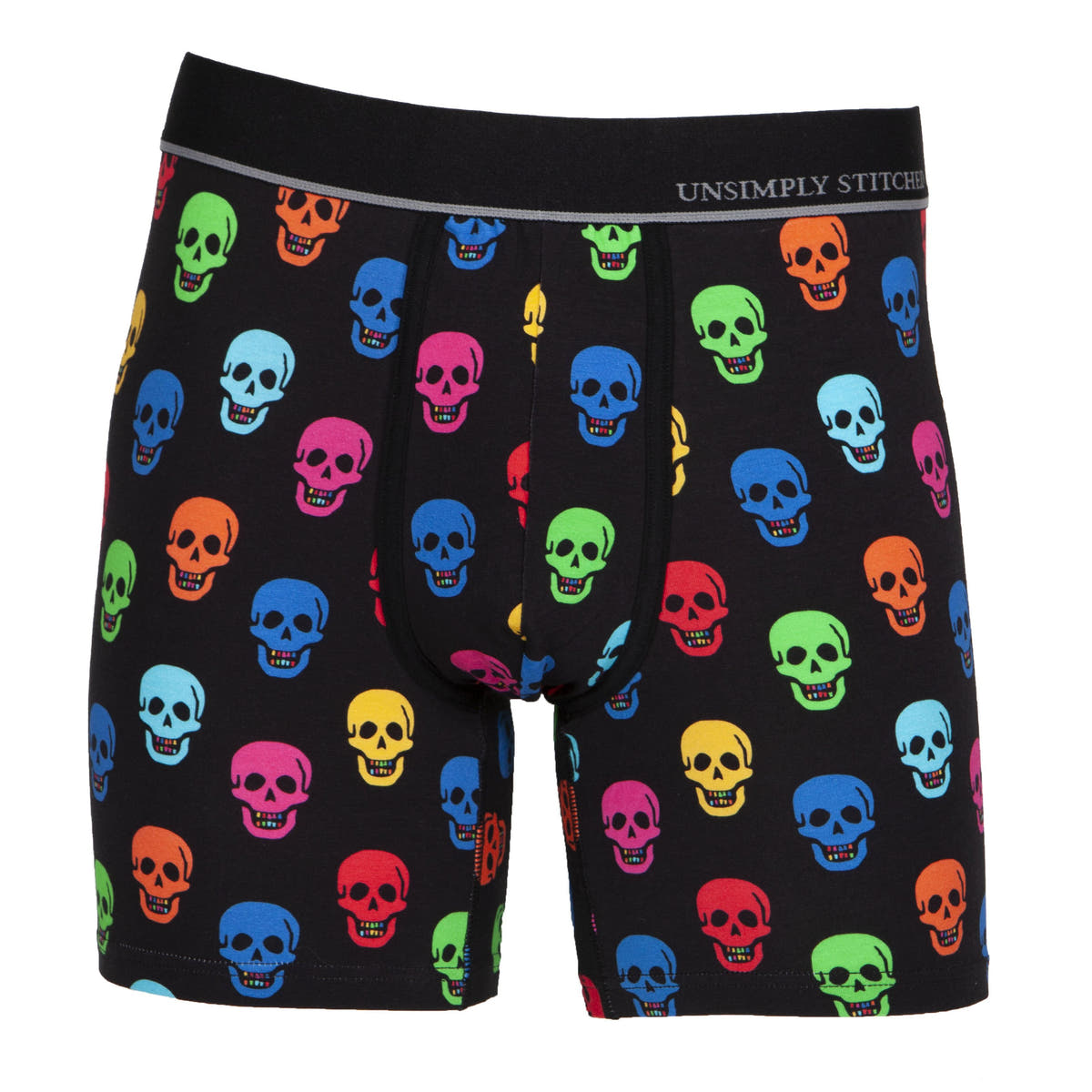 Unsimply Stitched Colorful Skulls Boxer Brief