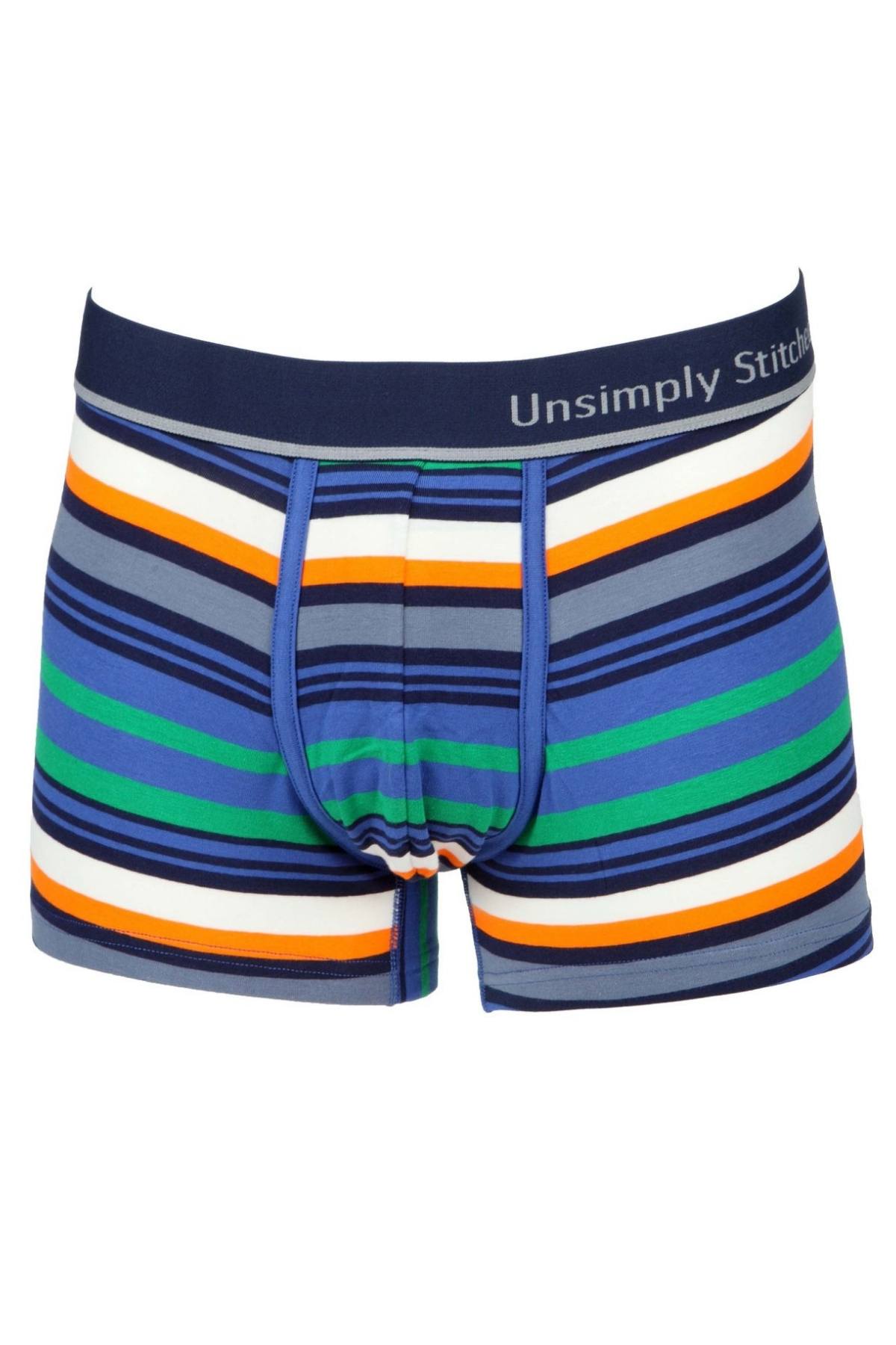 Unsimply Stitched Green/Blue/Orange Drive-Stripe Trunk