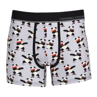 Unsimply Stitched Grey Dabbing Panda Trunk