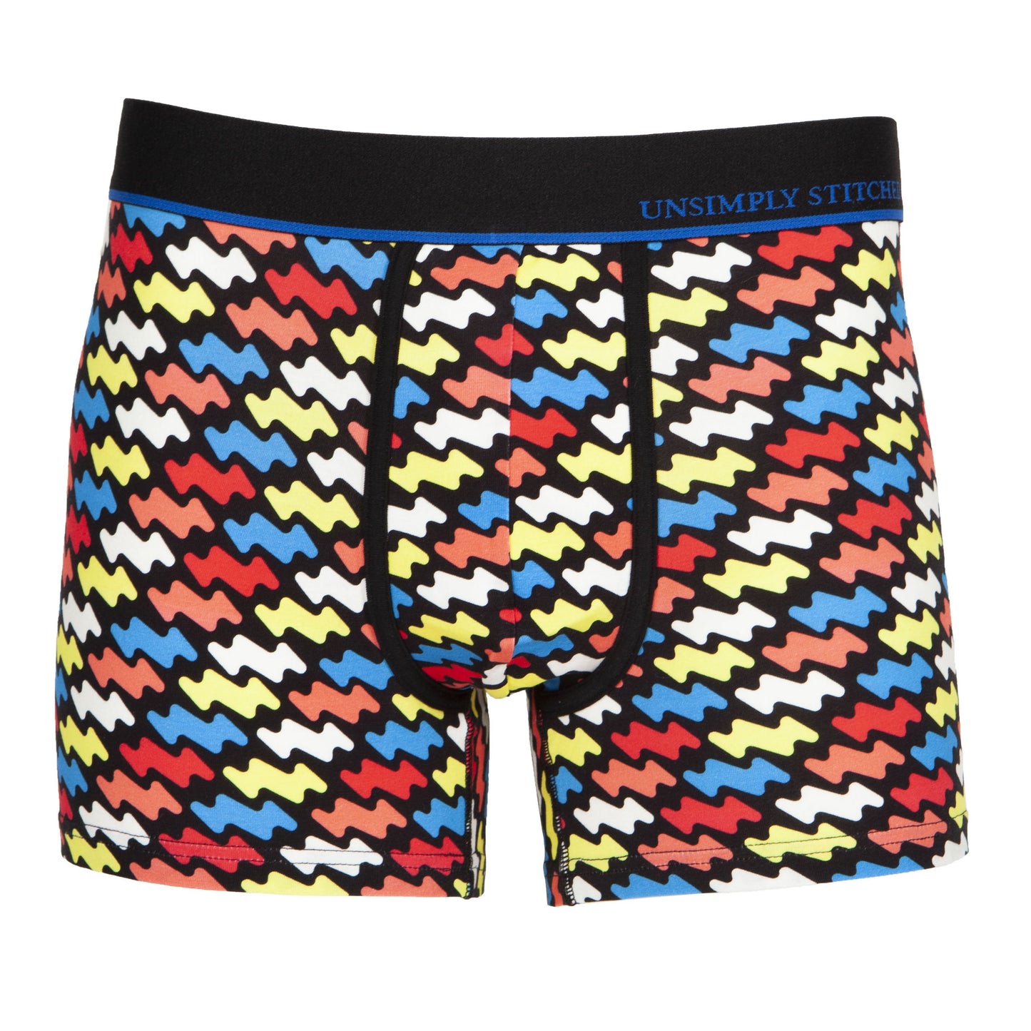 Unsimply Stitched Multi Colored Comic Wave Trunk