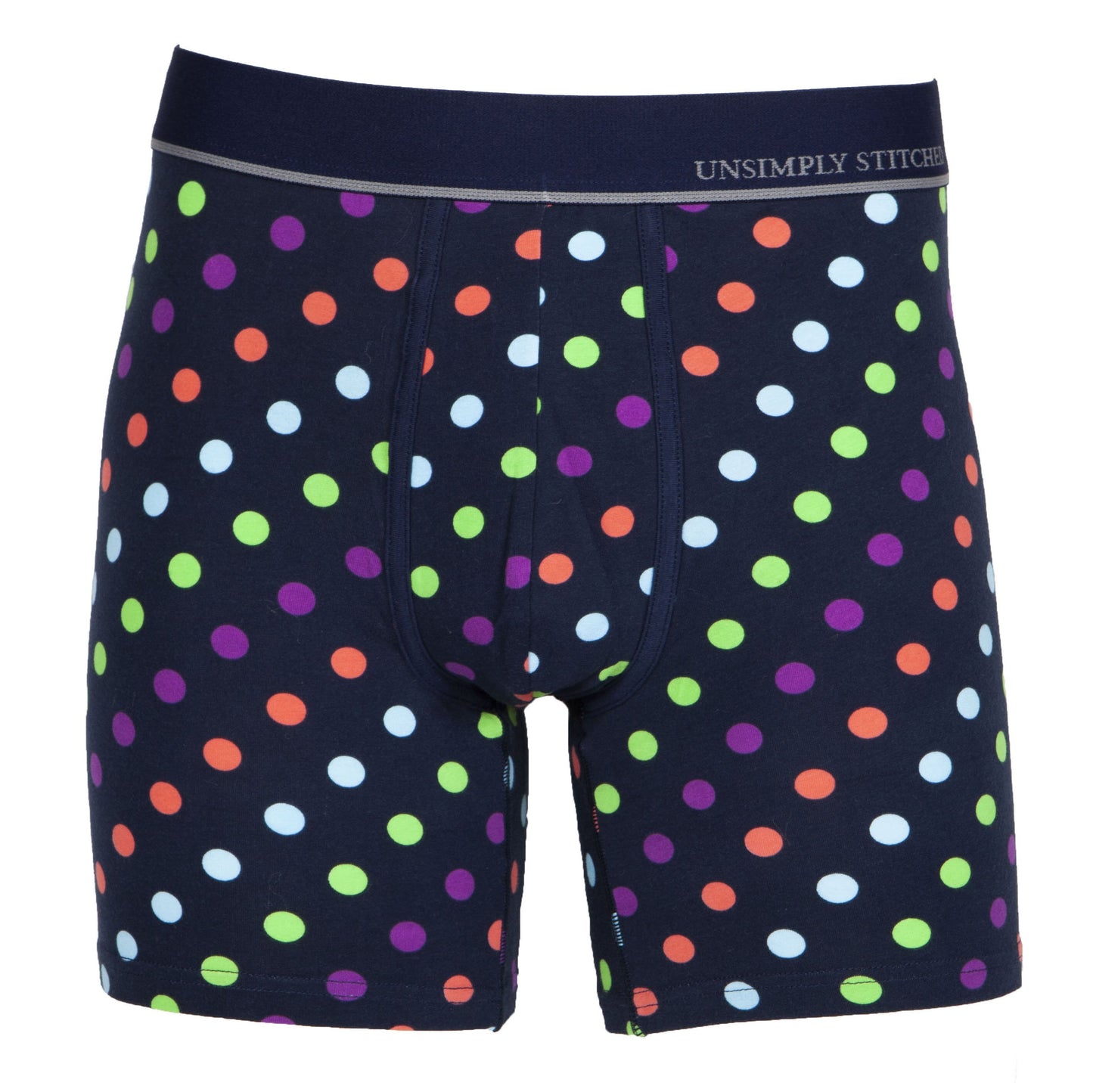 Unsimply Stitched Multicolored Diagonal Dot Boxer Brief