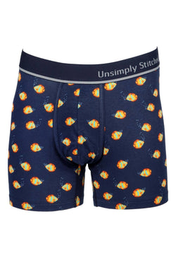 Unsimply Stitched Navy-Blue Fish-Bubbles Boxer Brief thumbnail 2