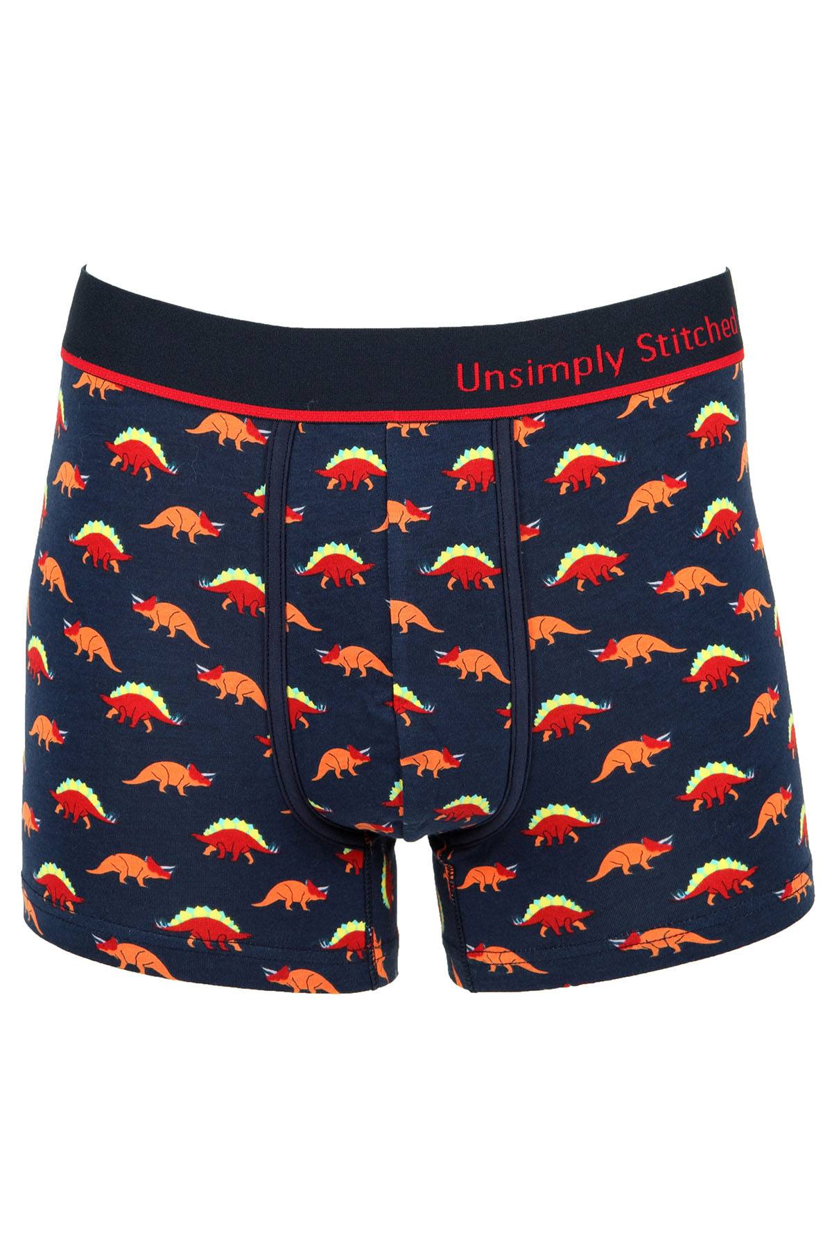 Unsimply Stitched Navy Dinosour Trunk