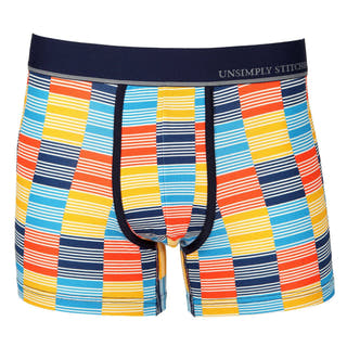 Unsimply Stitched Orange Checkered Stripe Trunk