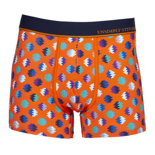Unsimply Stitched Orange Digital Dot Trunk