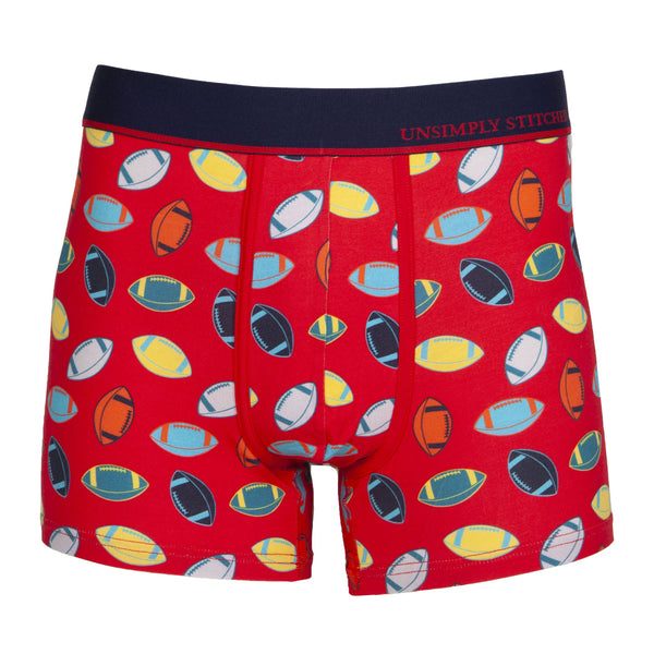 Unsimply Stitched Red Footballs Trunk
