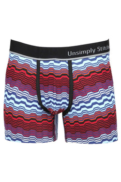 Unsimply Stitched Red/Wht/Denim Geo-Swell Boxer Brief thumbnail 1