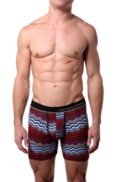 Unsimply Stitched Red/Wht/Denim Geo-Swell Boxer Brief thumbnail 2