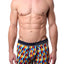 Unsimply Stitched Yellow/Orange/Blue Accordian Trunk