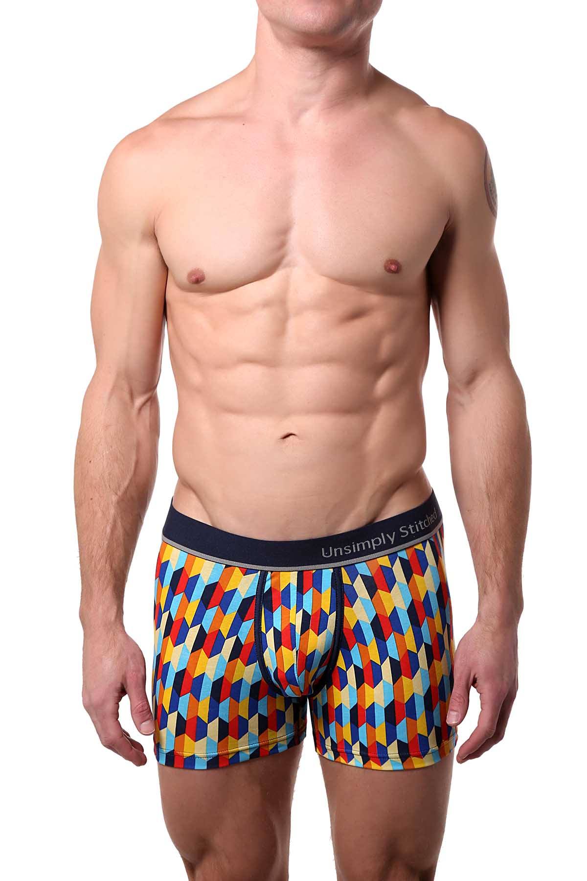 Unsimply Stitched Yellow/Orange/Blue Accordian Trunk