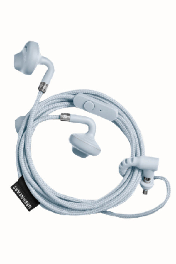 UrbanEars Snow-Blue Sumpan Earbuds w/ Microphone & Remote