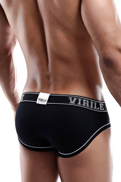 VIRILE Black Classic Cotton Sport Brief thumbnail 2