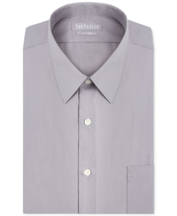 Van Heusen Athletic Fit Poplin Dress Shirt Gray thumbnail 1