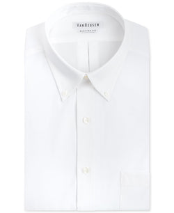 Van Heusen Classic-fit Easy Care Pinpoint Oxford Dress Shirt White thumbnail 1