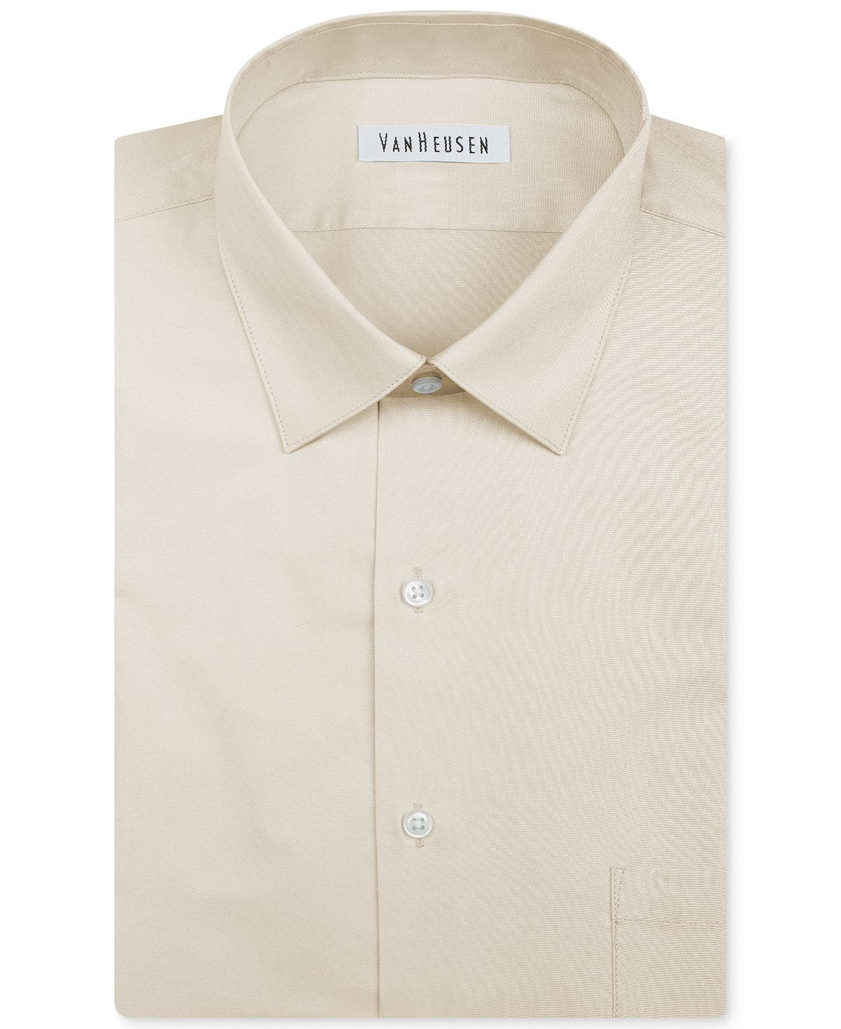 Van Heusen Classic-fit Herringbone Dress Shirt Khaki