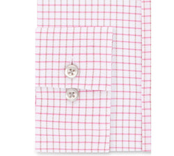 Van Heusen Flex Classic/regular-fit Stretch Wrinkle-free Check Dress Shirt White/Pink thumbnail 2