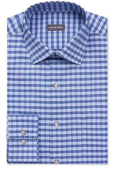 Van Heusen Stain Shield Regular Fit Stretch Dress Shirt Indigo