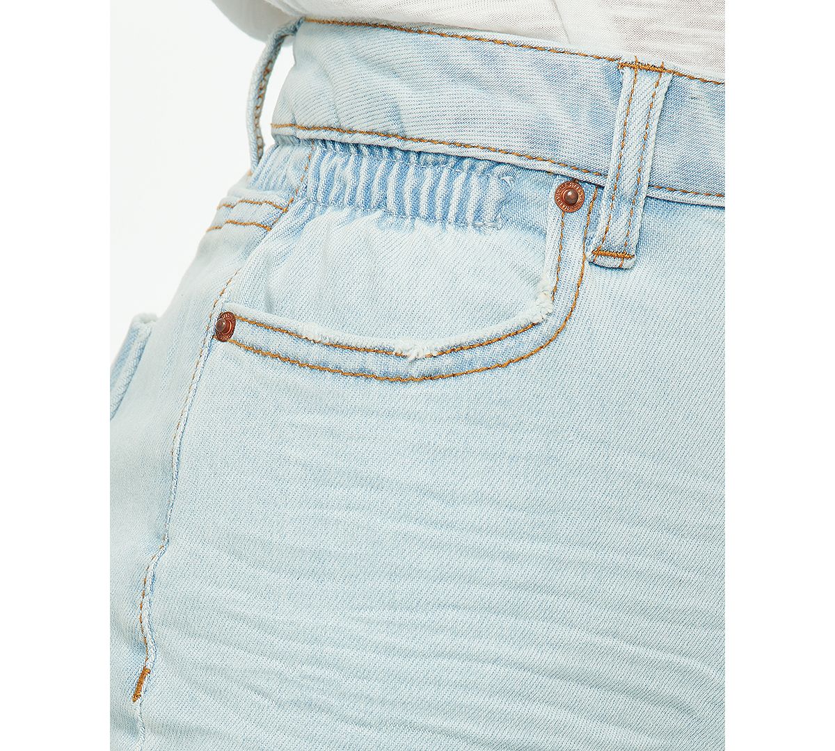 Vanilla Star Juniors' Ripped Mom Jean Blue