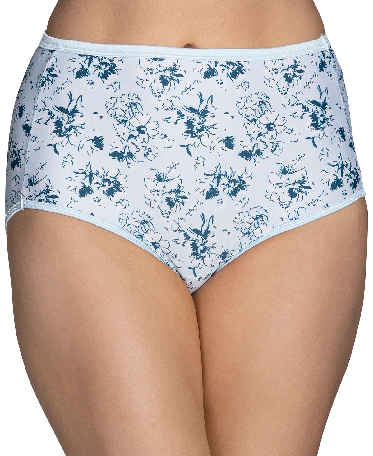 Vanity Fair Illuminationbrief Underwear 13109 Also Available In Extended Sizes Fantasy Flower Print