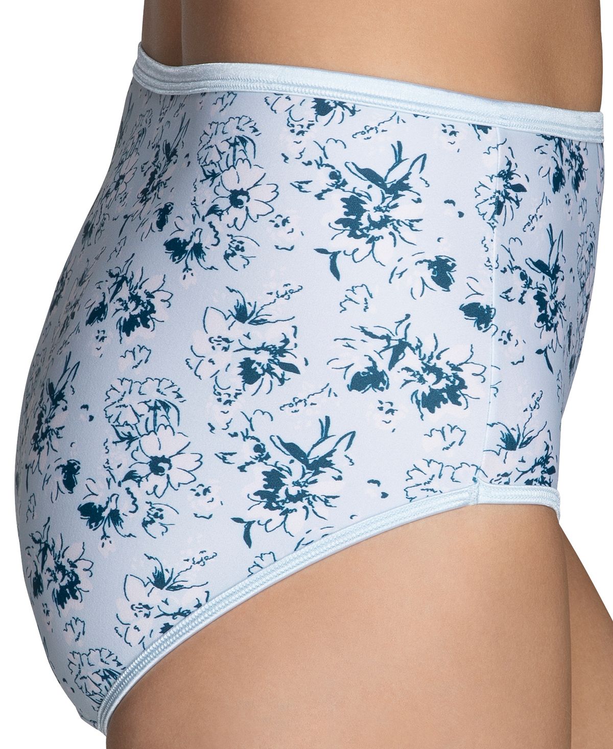 Vanity Fair Illuminationbrief Underwear 13109 Also Available In Extended Sizes Fantasy Flower Print