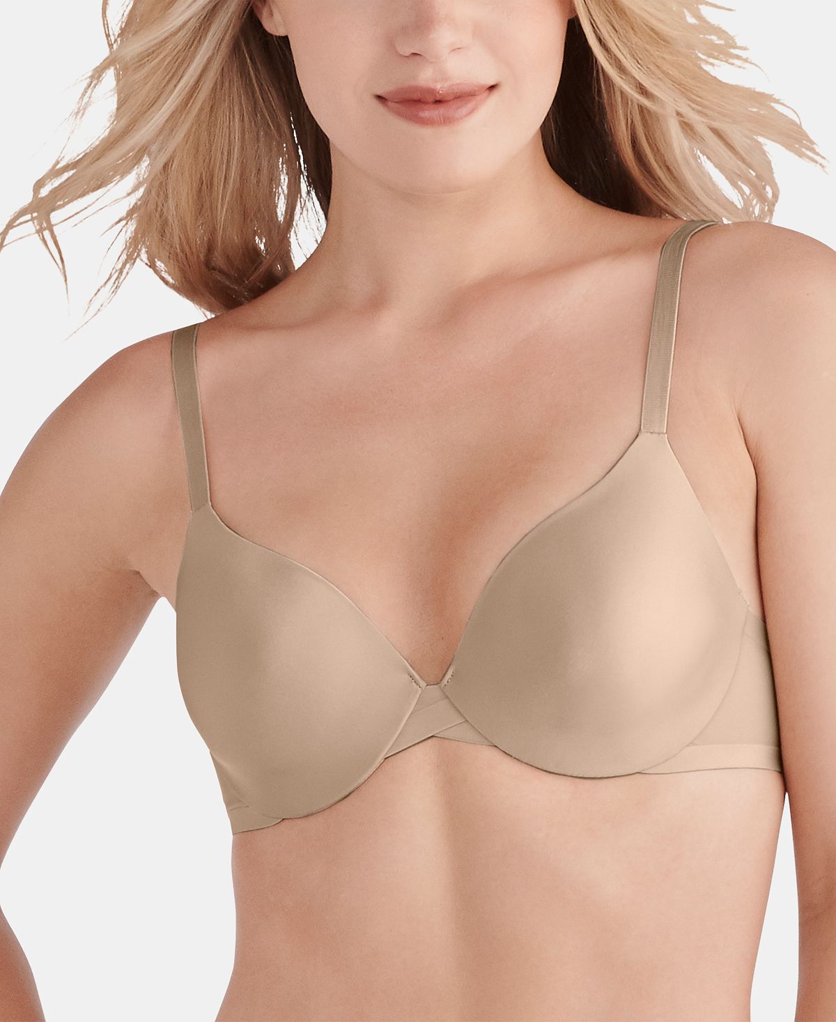 Vanity Fair Nearly Invisible Full Coverage Underwire Bra 75201 Damask Neutral