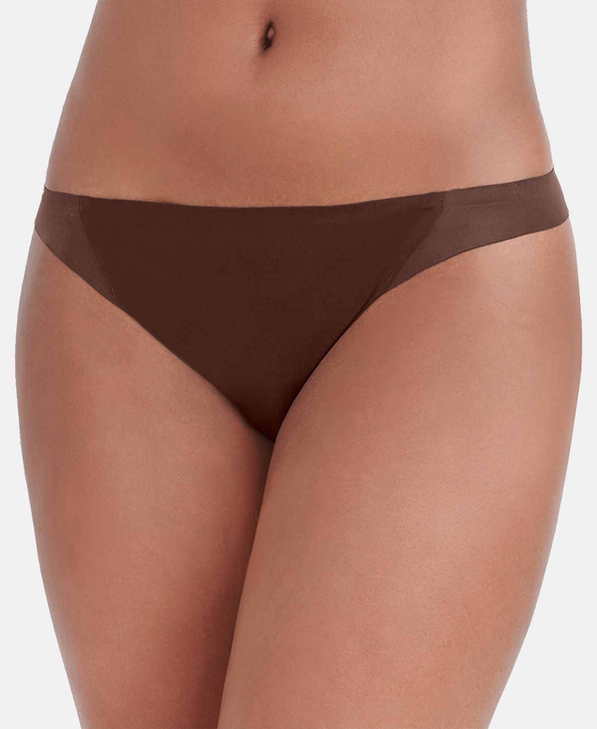 Vanity Fair Nearly Invisible Thong Underwear 18241 Also Available In Extended Sizes Cappuccino