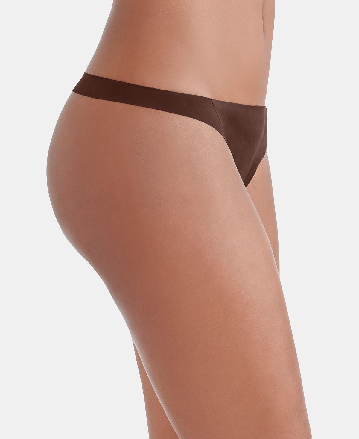 Vanity Fair Nearly Invisible Thong Underwear 18241 Also Available In Extended Sizes Cappuccino