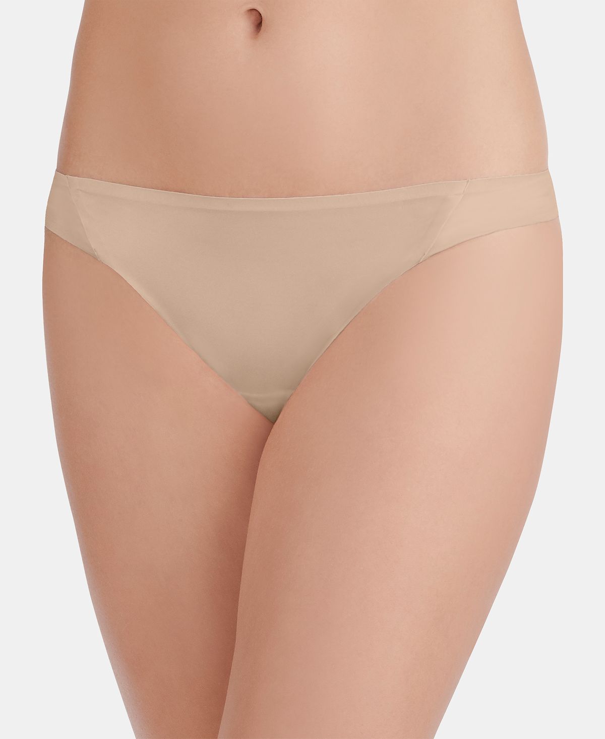 Vanity Fair Nearly Invisible Thong Underwear 18241 Also Available In Extended Sizes Damask Neutral