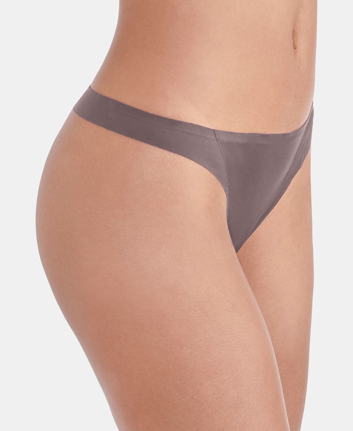 Vanity Fair Nearly Invisible Thong Underwear 18241 Also Available In Extended Sizes Earthy Grey
