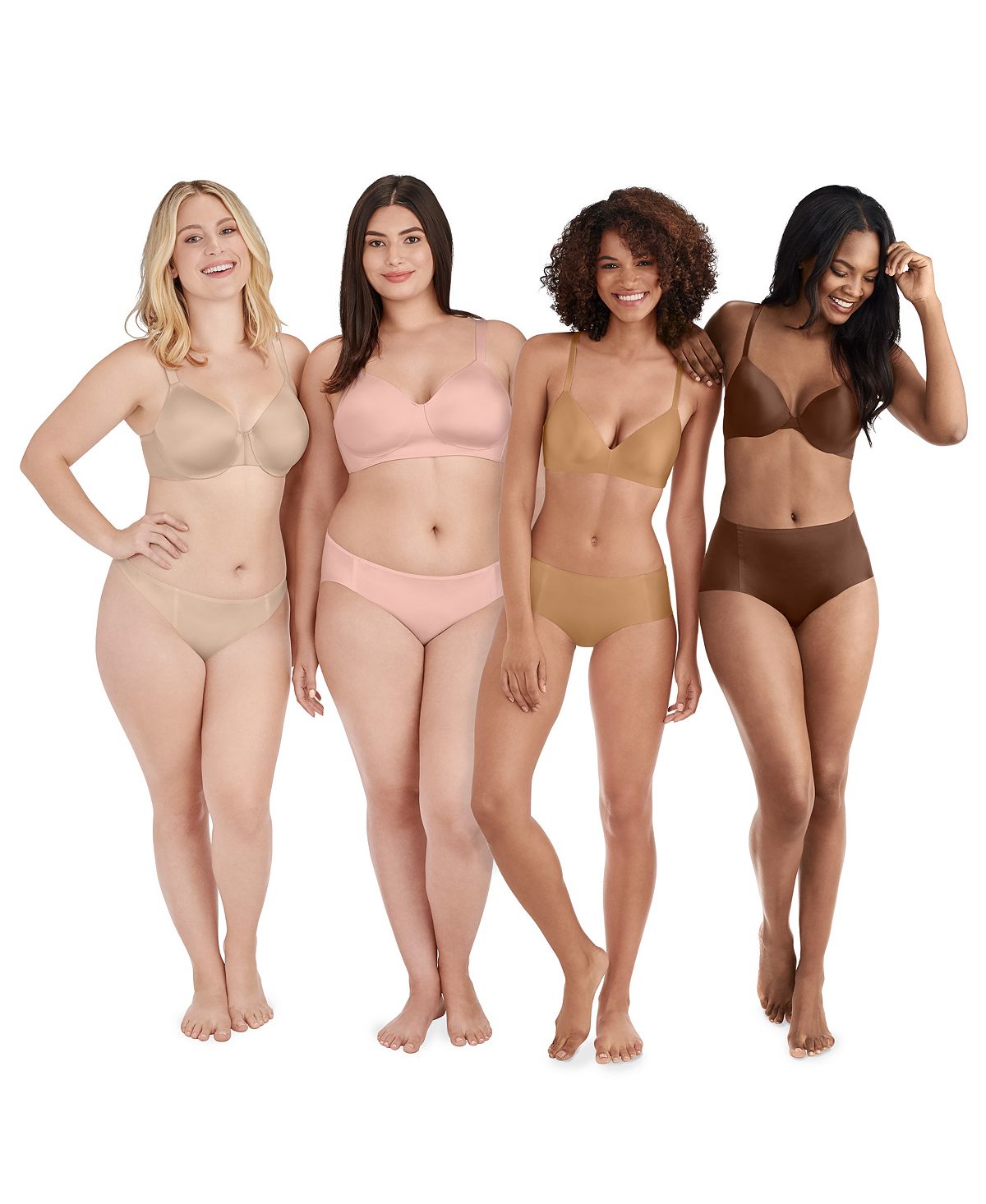 Vanity Fair Nearly Invisible Thong Underwear 18241 Also Available In Extended Sizes Earthy Grey