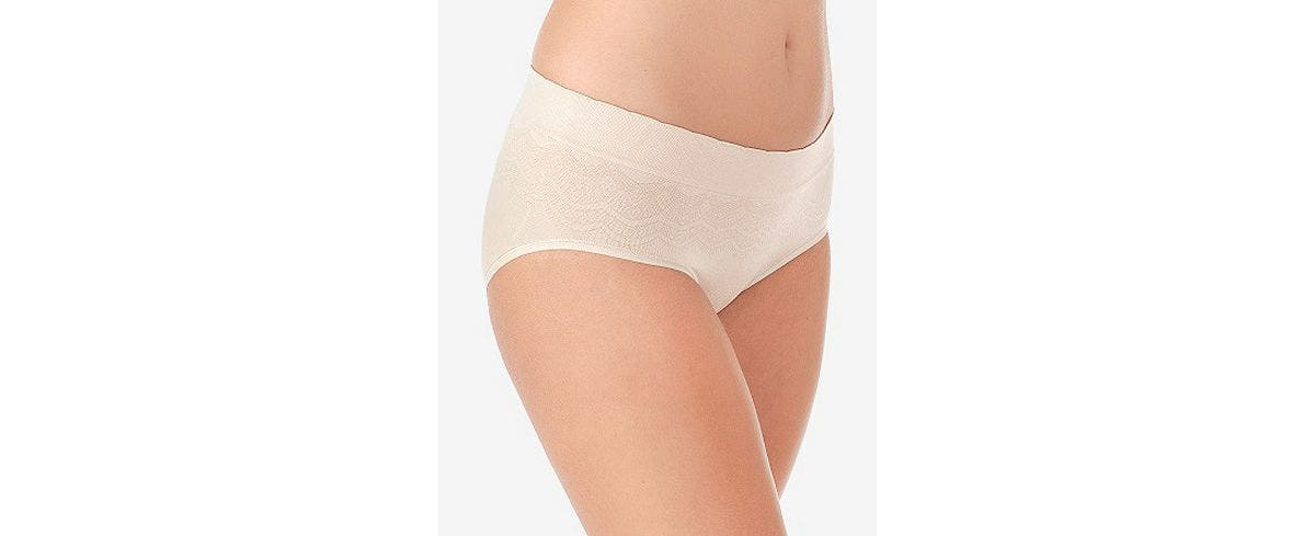 Vanity Fair No Show Seamless Hipster 18170 Damask Neutral Lace