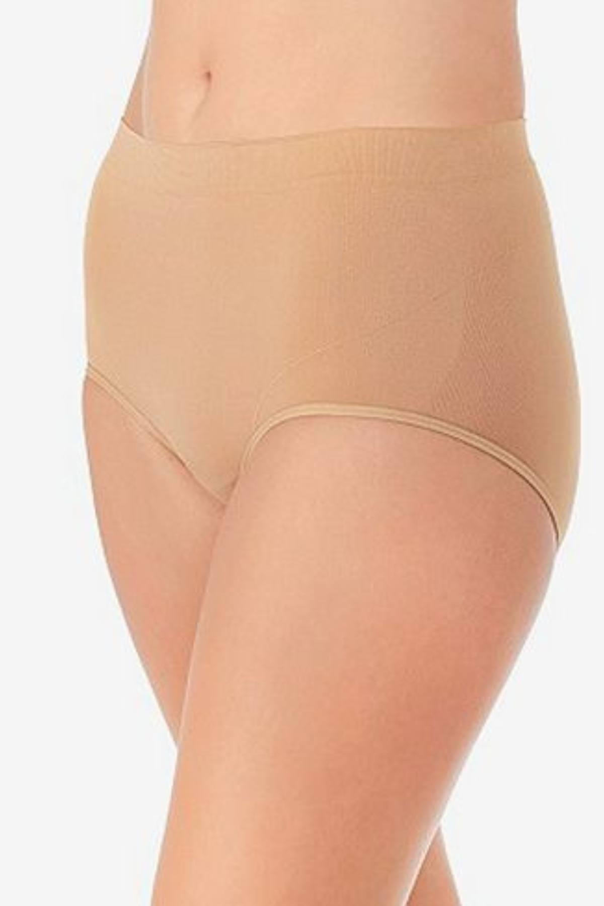 Vanity Fair Seamless Smoothing Comfort Brief Underwear 13264 Also Available In Extended Sizes Soft Toffee- Nude 02