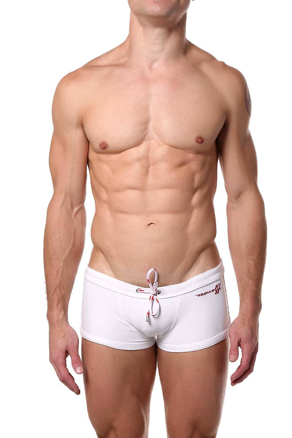 Vanwolff White Everett Essentials Swim Trunk