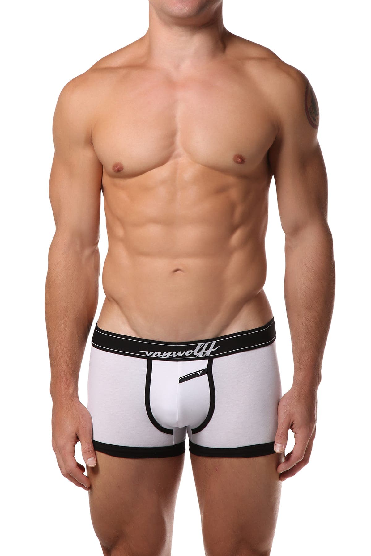 Vanwolff White Mackenzie Contrast Boxer Trunk