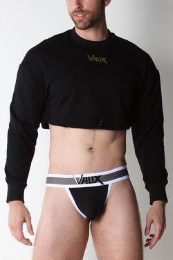 Vaux Black Cotton Candy Cropped Sweater thumbnail 3