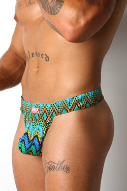 Vaux Blue Zig Zag VX4 Thong thumbnail 2