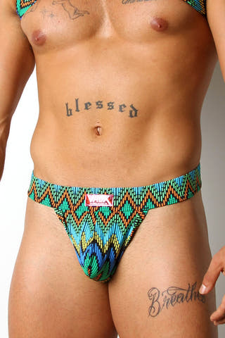 Vaux Blue Zig Zag VX4 Thong