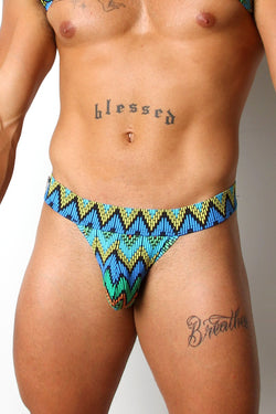 Vaux Blue Zig Zag Vx4 Jockstrap thumbnail 3