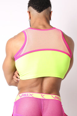 Vaux Fuchsia Supernova Crop Tank Top thumbnail 3