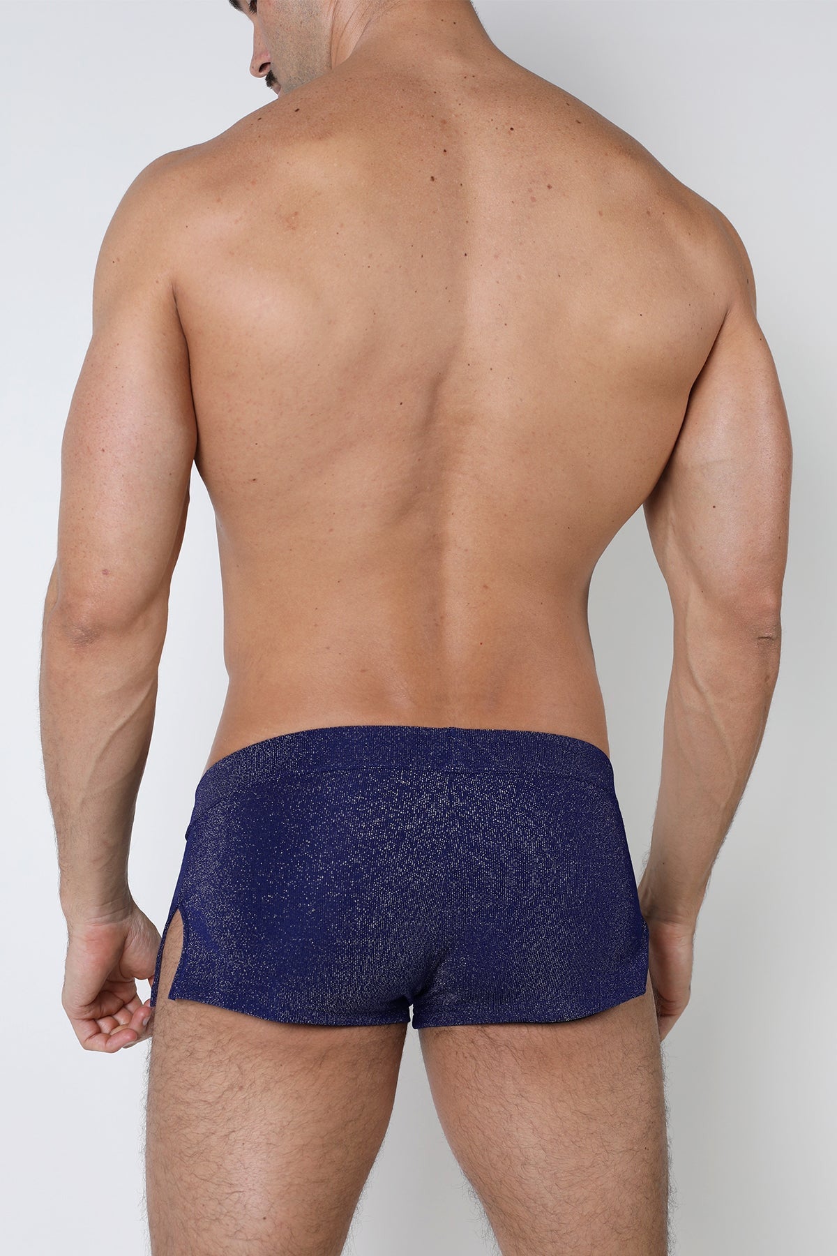 Vaux Navy Mirage Lurex Swim Short