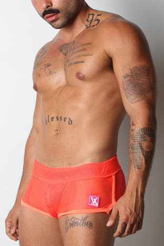 Vaux Orange VX1 Mesh Jock Short