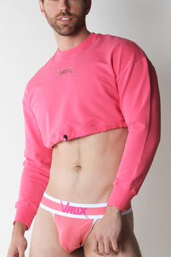 Vaux Pink Cotton Candy Cropped Sweater thumbnail 1